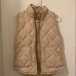 J. Crew Tan Puffer Vest - XS